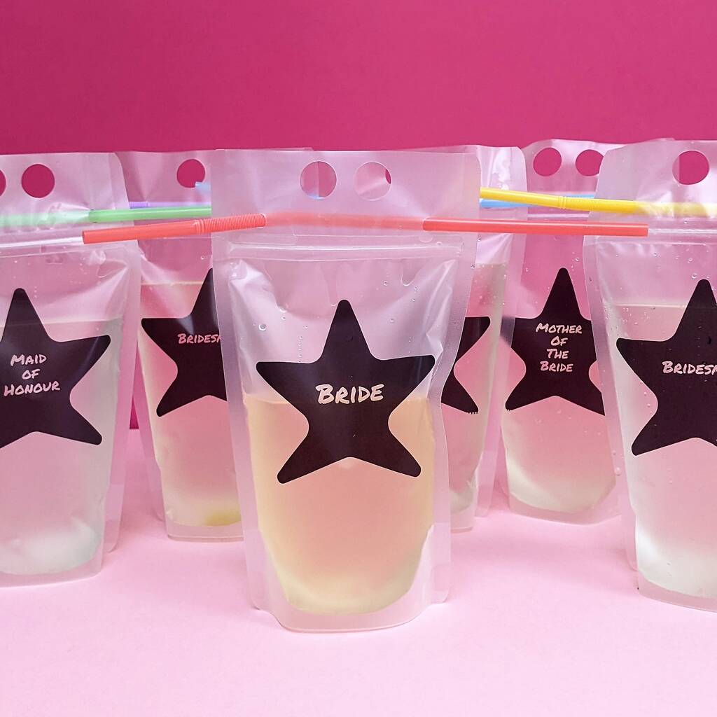 Personalised Reusable Drinks And Cocktail Pouches MixPixie