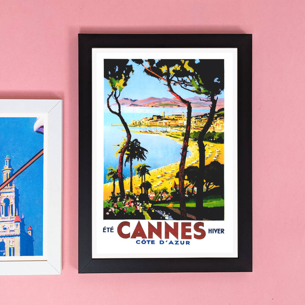 Authentic Vintage Travel Advert For Cannes MixPixie