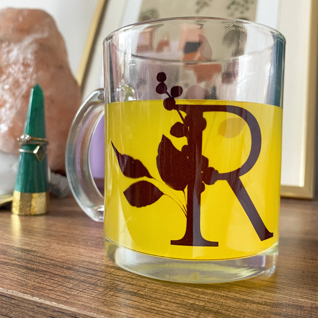 Personalised Initial Glass Mug MixPixie Limited