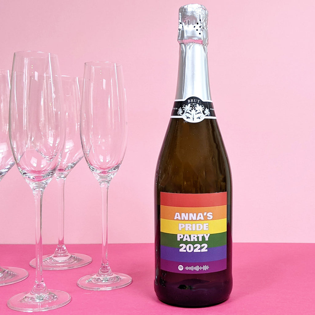 Personalised Pride Party Prosecco And Playlist MixPixie Limited