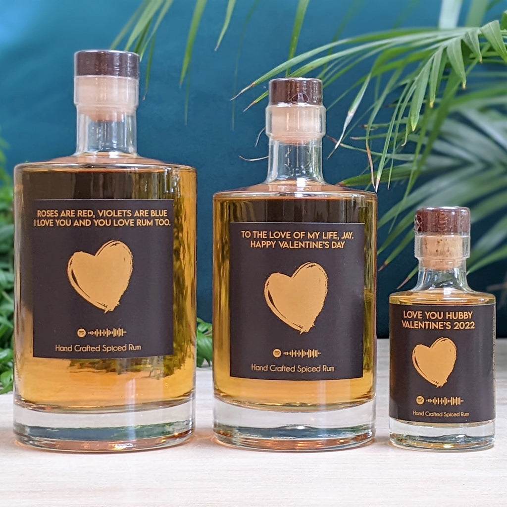Personalised Valentines Rum With Music MixPixie Limited