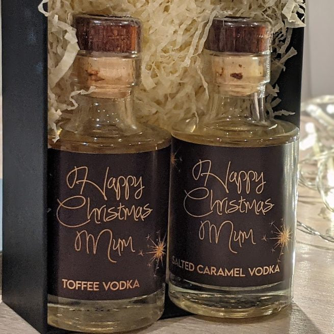 Personalised Salted Caramel And Toffee Vodka Gift Box MixPixie Limited