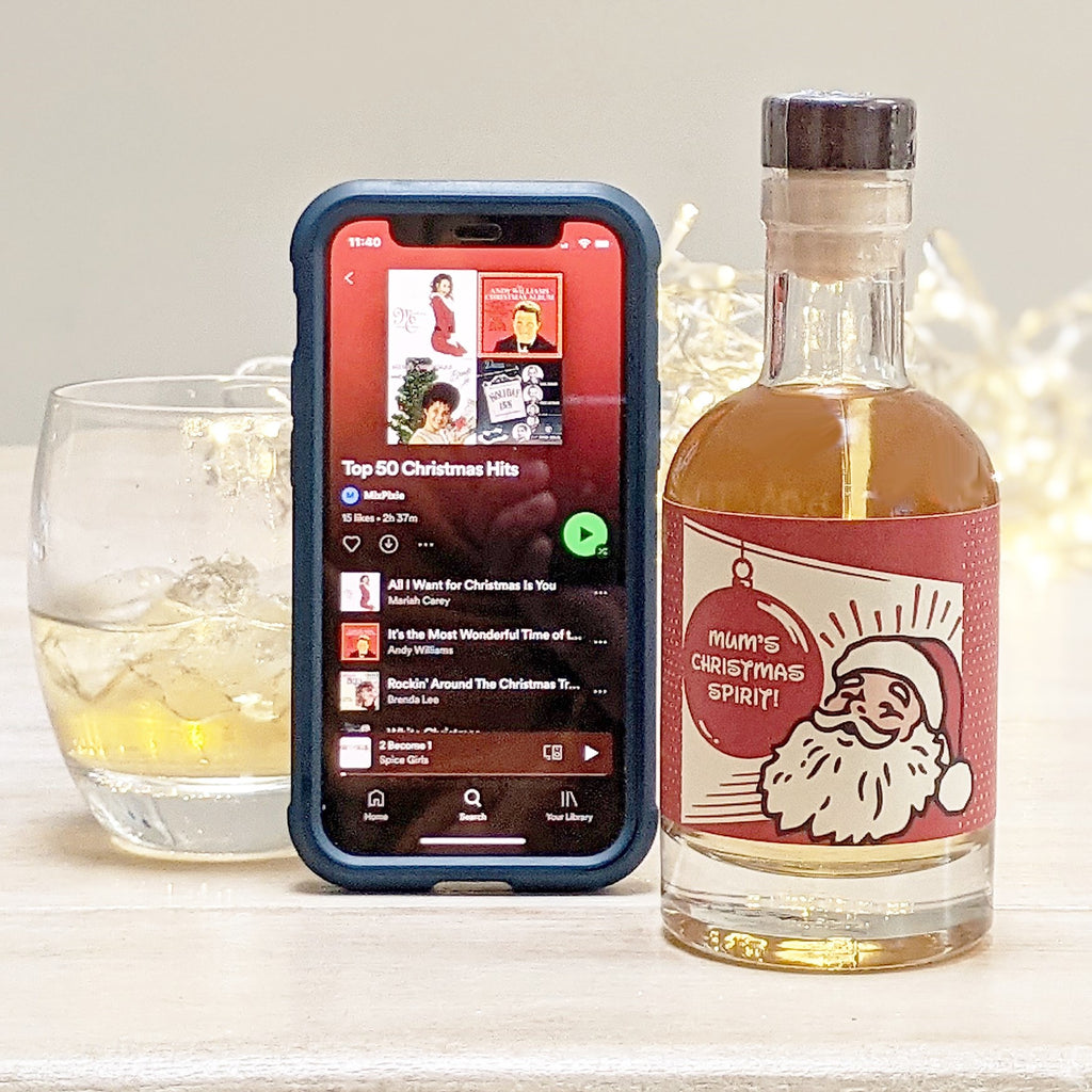 Personalised Christmas Salted Caramel Vodka With Music MixPixie Limited