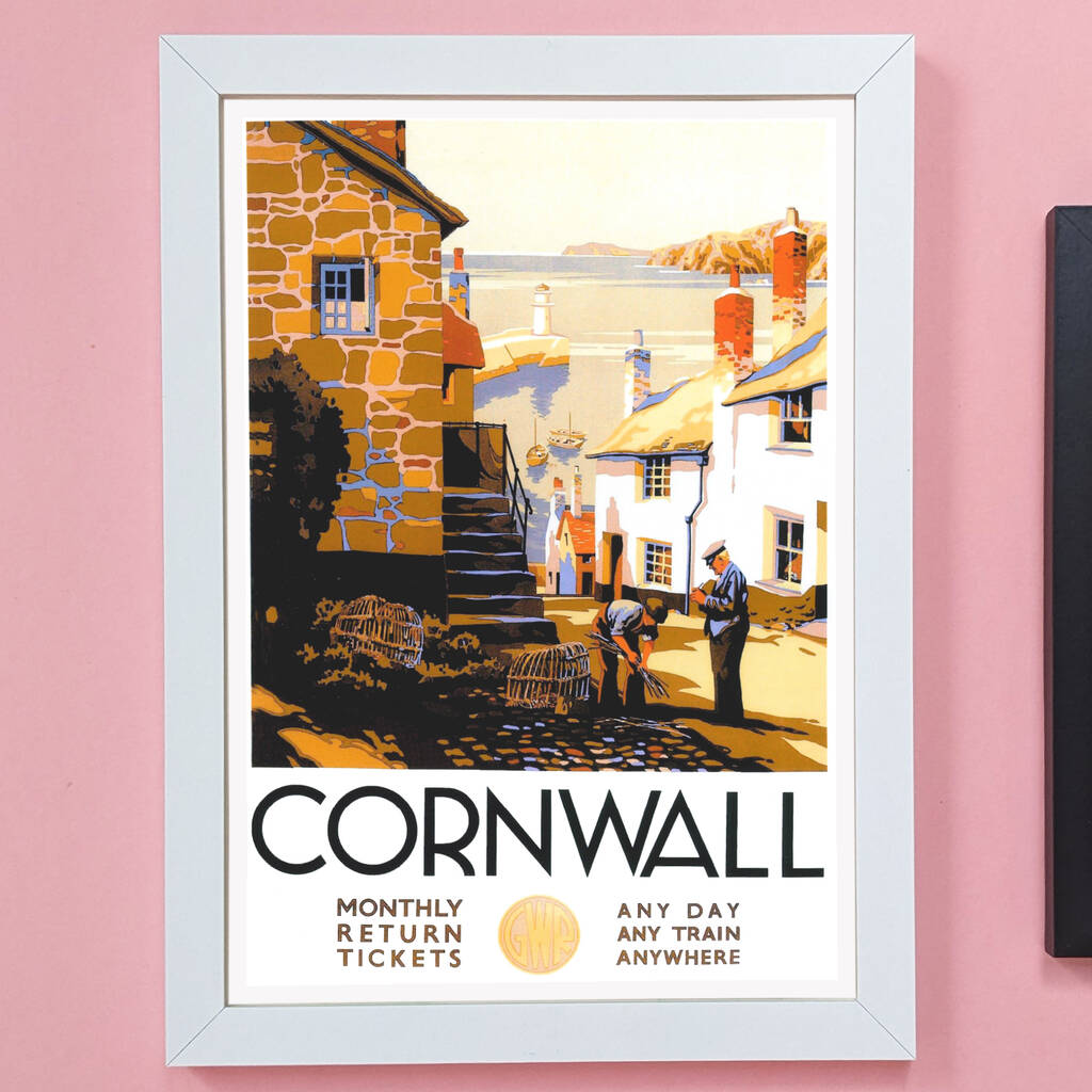 Authentic Vintage Travel Advert For Cornwall MixPixie