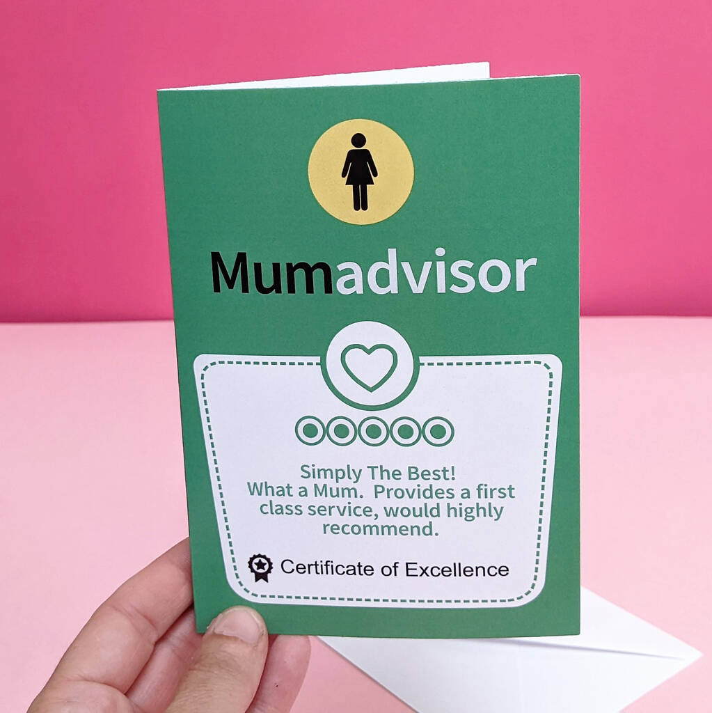 Mum Advisor Review Greetings Card MixPixie