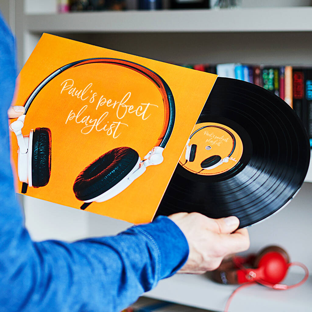 Personalised Twelve Inch Vinyl Record - Headphones Design MixPixie