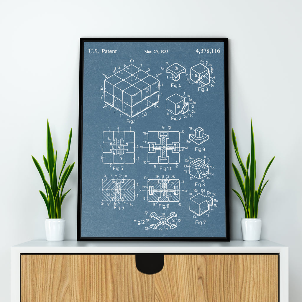 Rubik’s Cube Patent Print MixPixie Limited