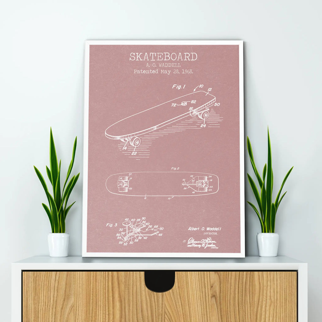 Skateboard Patent Print MixPixie Limited