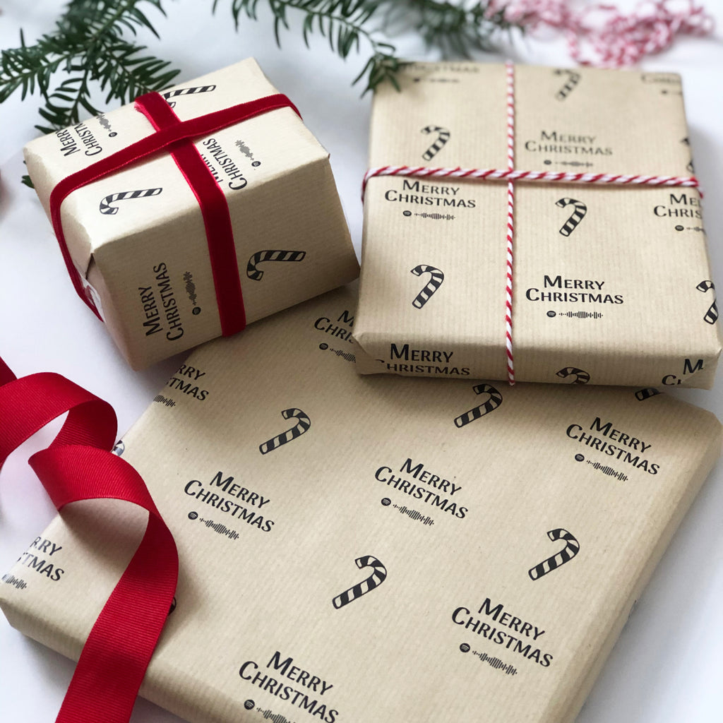 Personalised Christmas Spotify Playlist Wrapping Paper MixPixie Limited