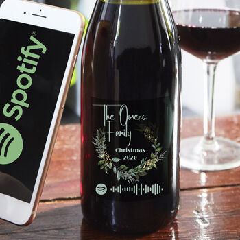 Personalised Red Wine With Spotify Playlist MixPixie Limited