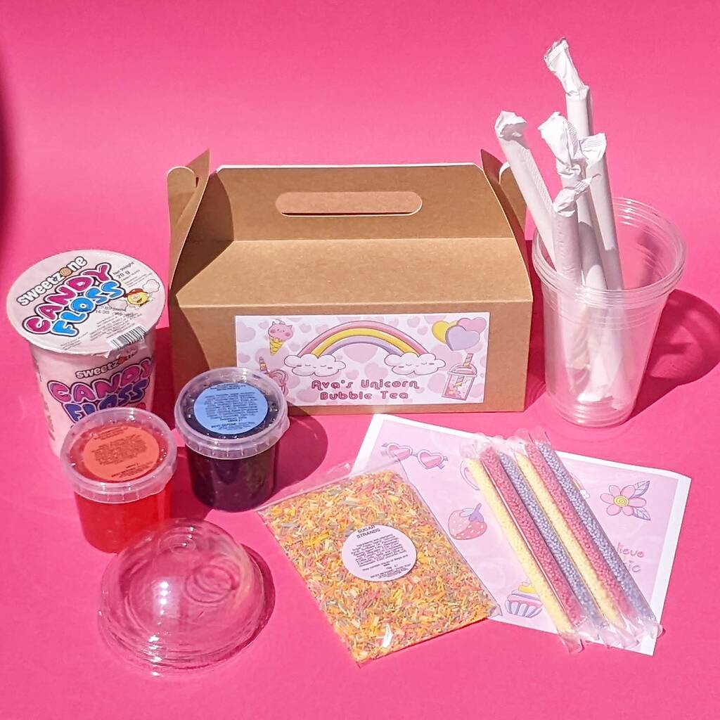 Personalised Unicorn Bubble Tea Kit MixPixie