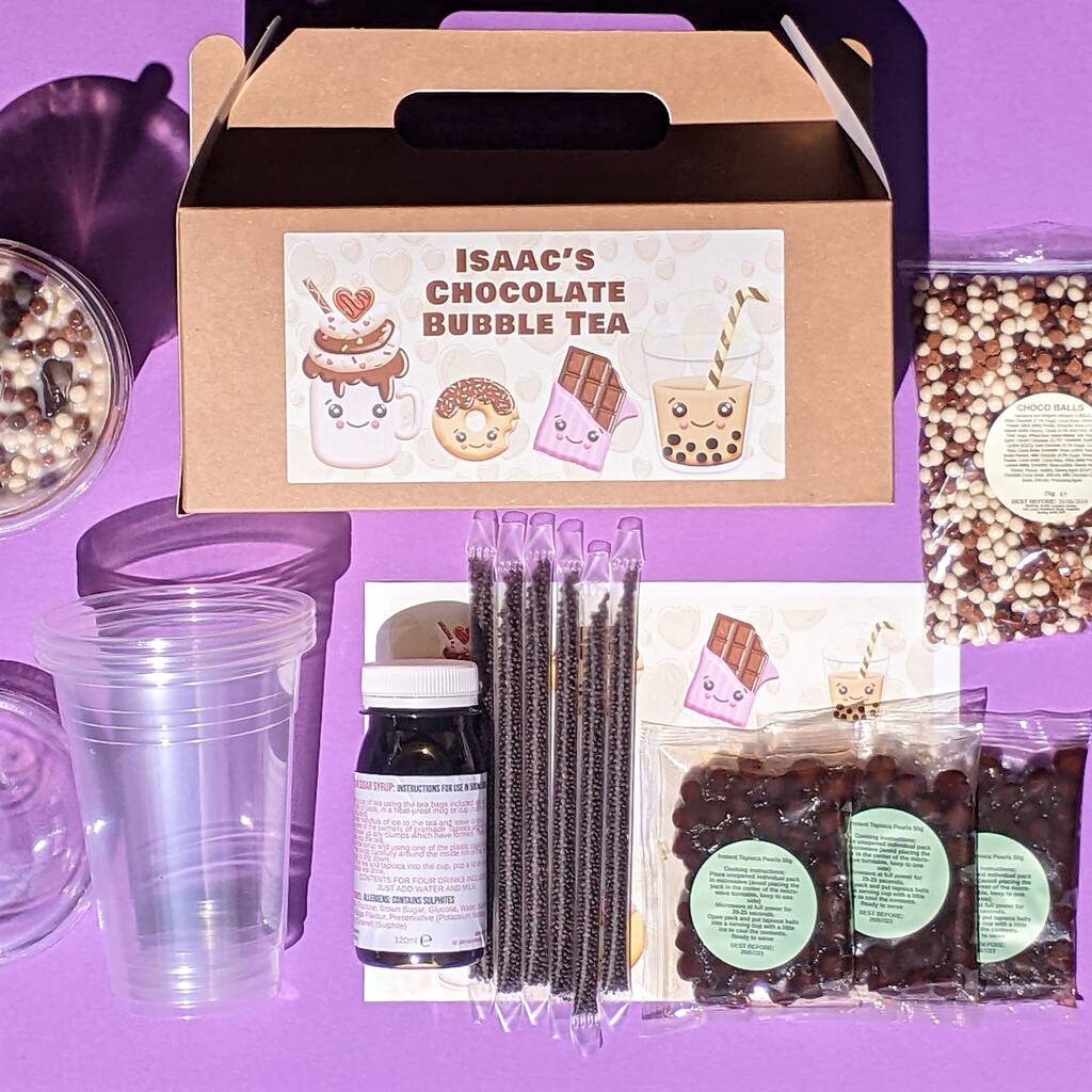 Personalised Chocolate Bubble Tea Kit MixPixie