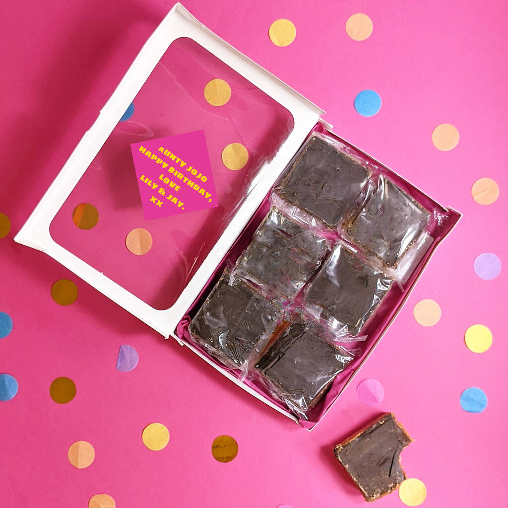 Personalised Birthday Gooey Brownies Gift Box MixPixie