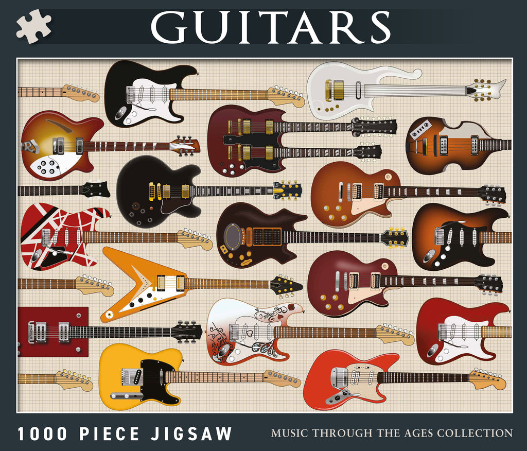 1000 Piece Iconic Guitars Puzzle MixPixie