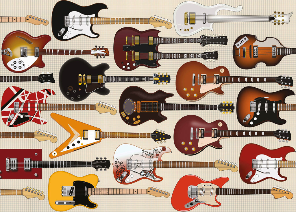 1000 Piece Iconic Guitars Puzzle MixPixie