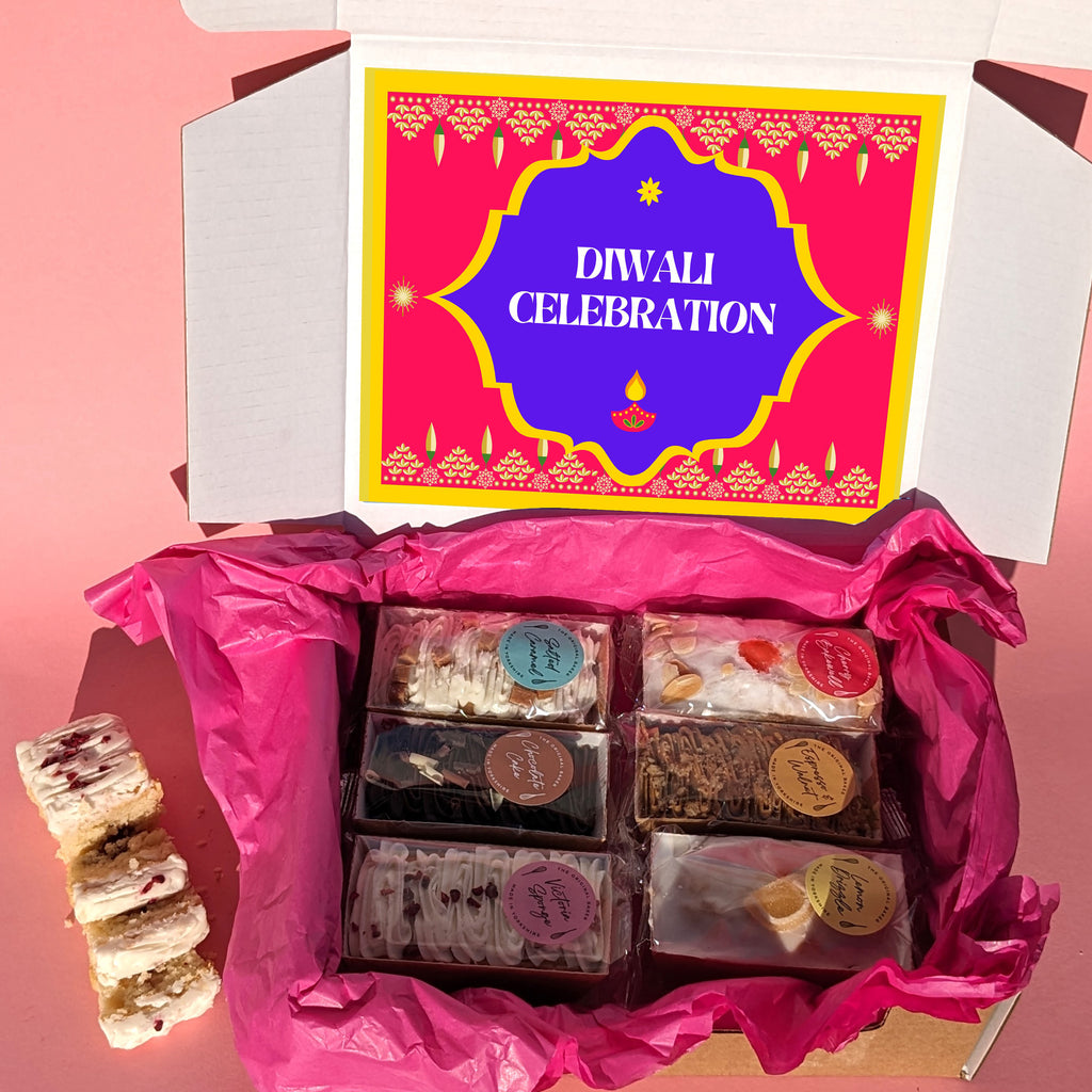 Diwali Six Mini Loaf Cake Gift Box MixPixie