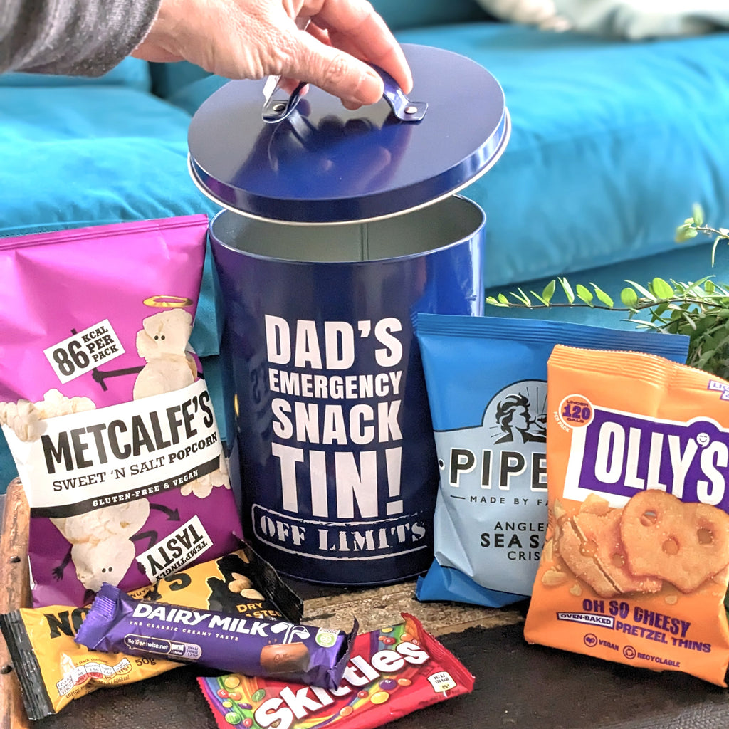 Father's Day Gift: Dad's Snack Tin MixPixie