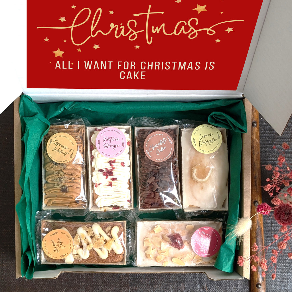 Christmas Six Mini Loaf Cakes Gift Box MixPixie