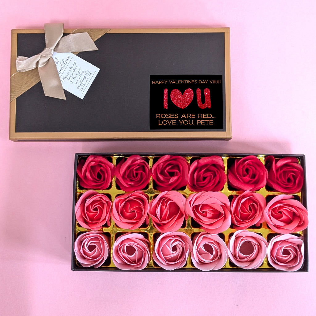 Personalised Soap Roses Gift Box MixPixie