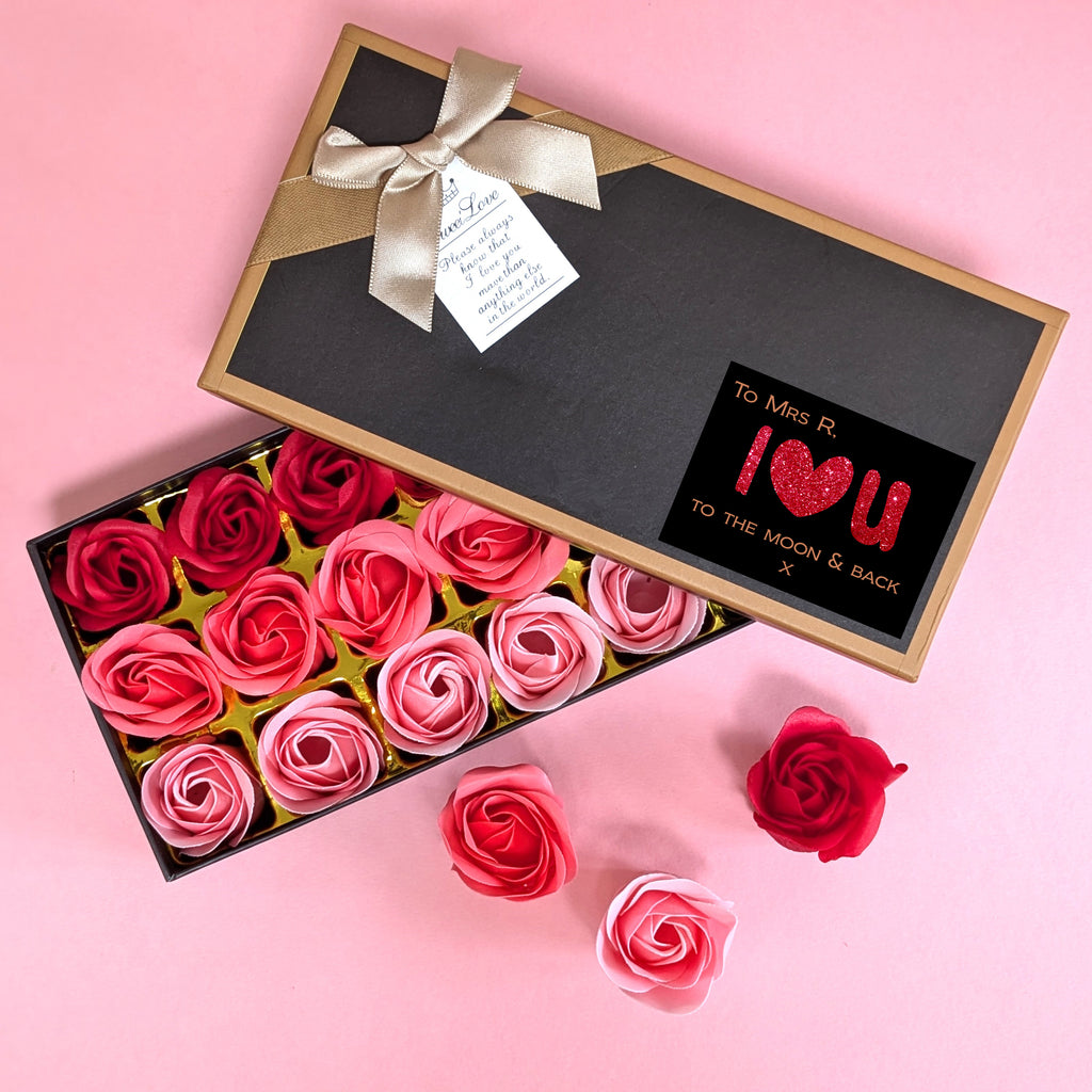 Personalised Soap Roses Gift Box MixPixie