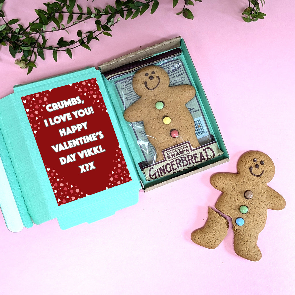 Personalised Gingerbread Man Valentines Letterbox Gift (Copy) MixPixie