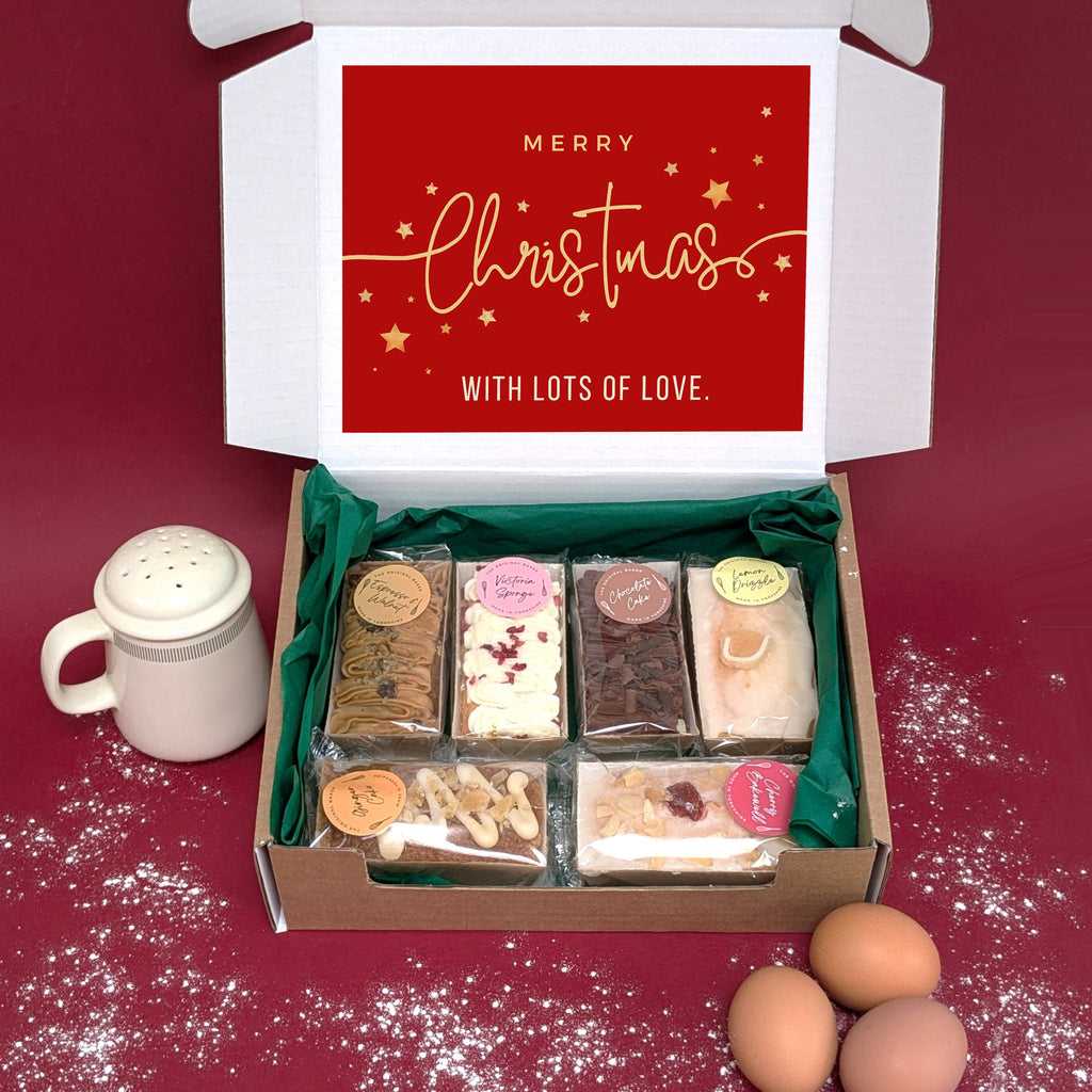 Christmas Six Mini Loaf Cakes Gift Box MixPixie