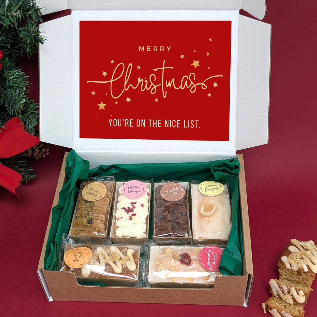 Christmas Six Mini Loaf Cakes Gift Box MixPixie