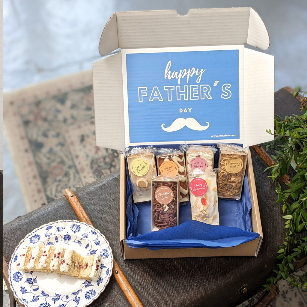Father's Day Six Mini Loaf Cakes Gift Box MixPixie