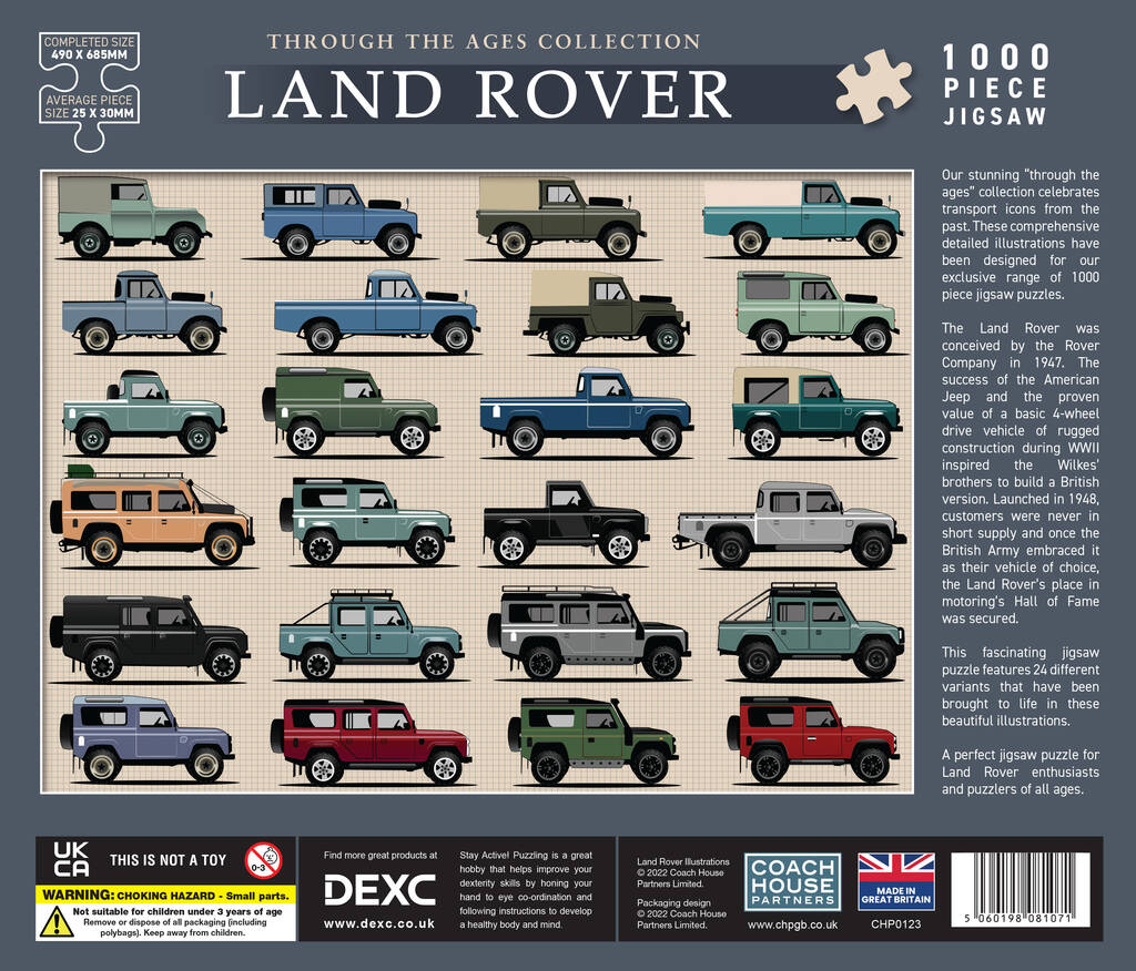1000 Piece Iconic Land Rover Puzzle MixPixie
