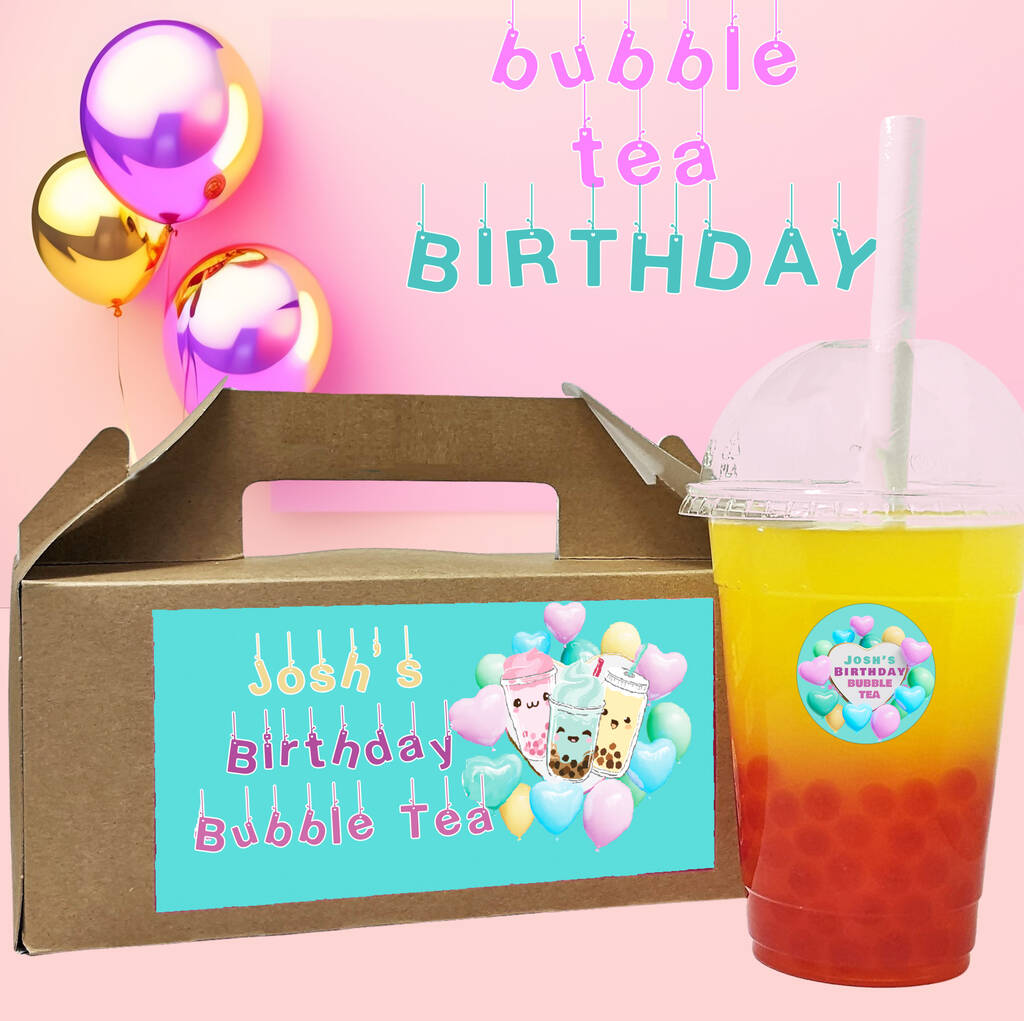 Personalised Birthday Bubble Tea Kit MixPixie