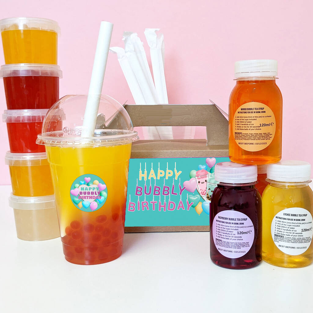 Personalised Birthday Bubble Tea Kit MixPixie