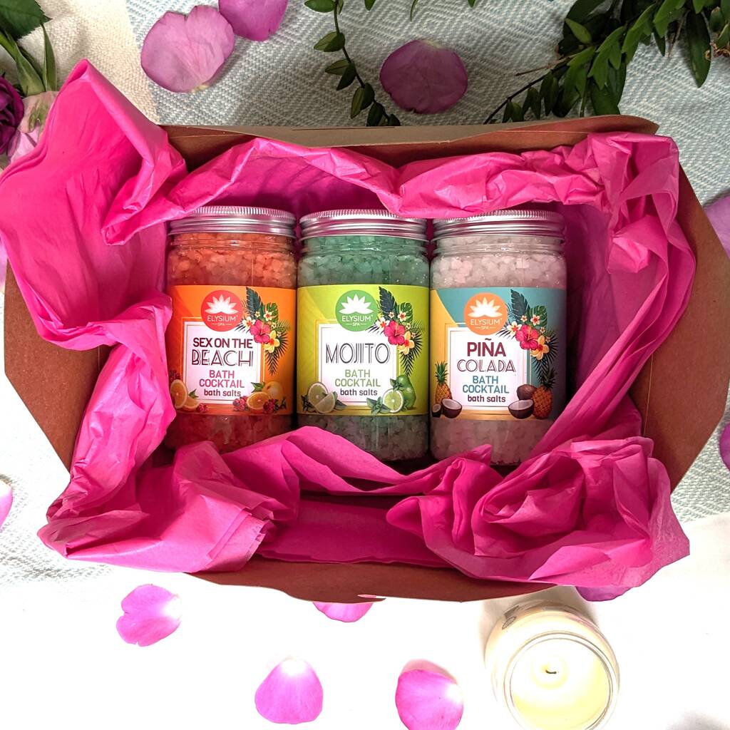 Personalised Cocktail Bath Salts Gift Box MixPixie