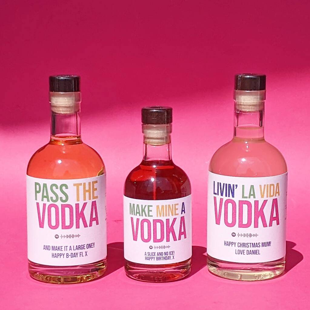 Personalised Flavoured Vodka With Music MixPixie