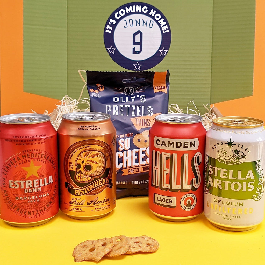 Personalised England Football Beer And Snacks Box MixPixie