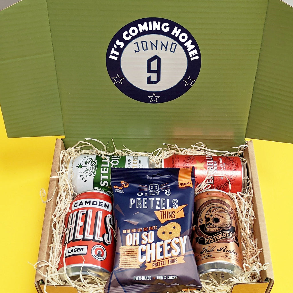 Personalised England Football Beer And Snacks Box MixPixie
