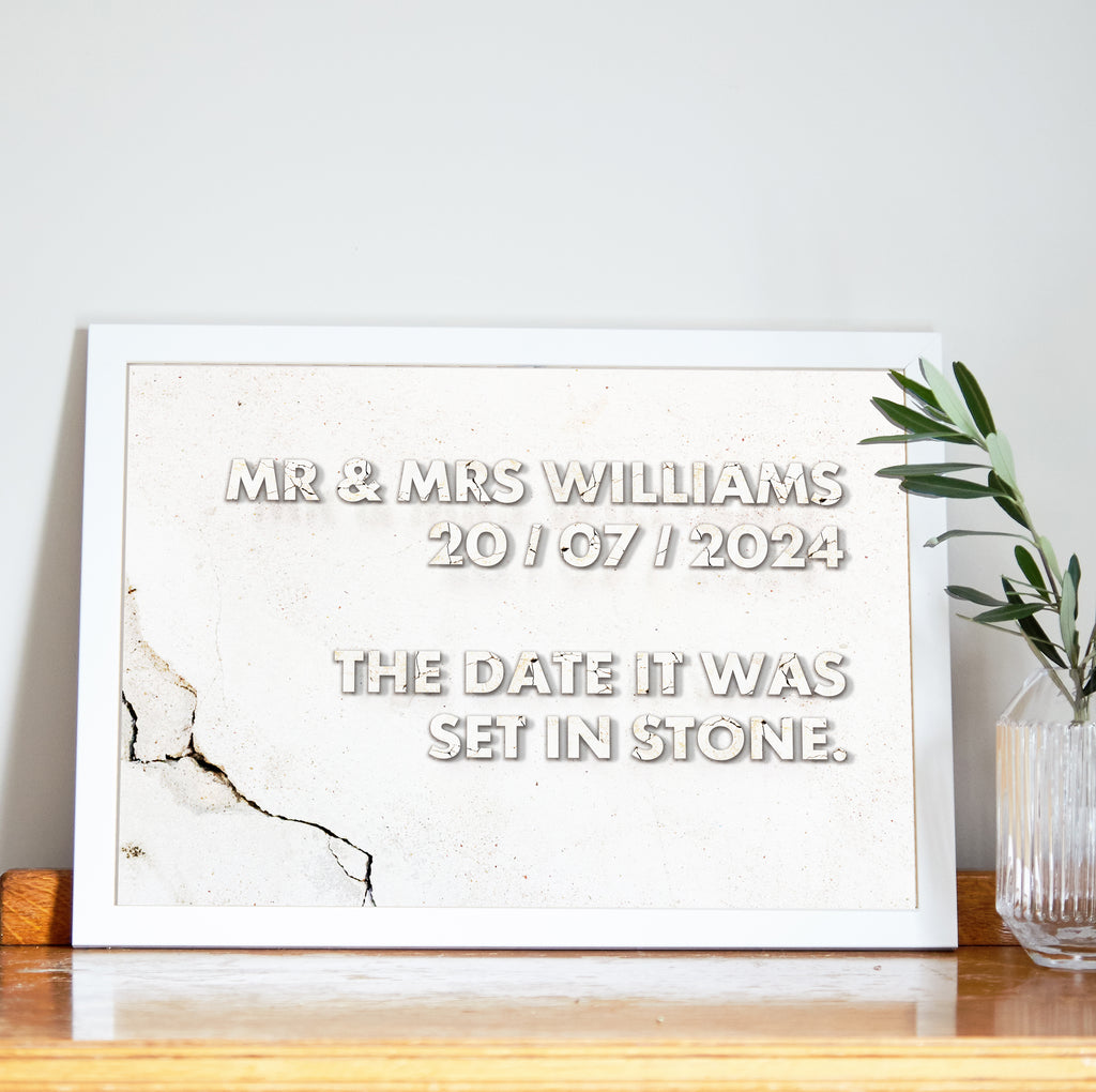 Personalised Wedding And Anniversary Framed Print MixPixie