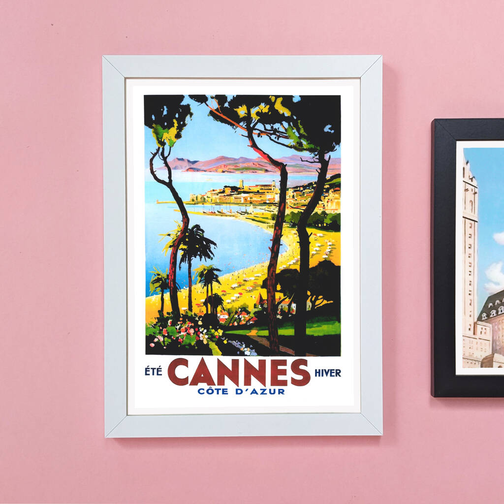 Authentic Vintage Travel Advert For Cannes MixPixie