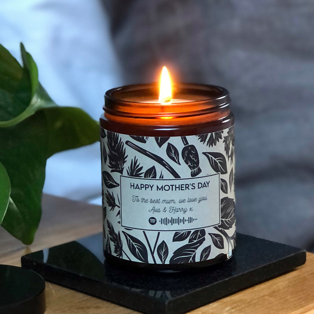 Personalised Mother's Day Candle With Playlist MixPixie Limited