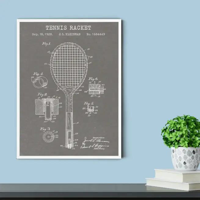 Tennis Racket Patent Print MixPixie Limited