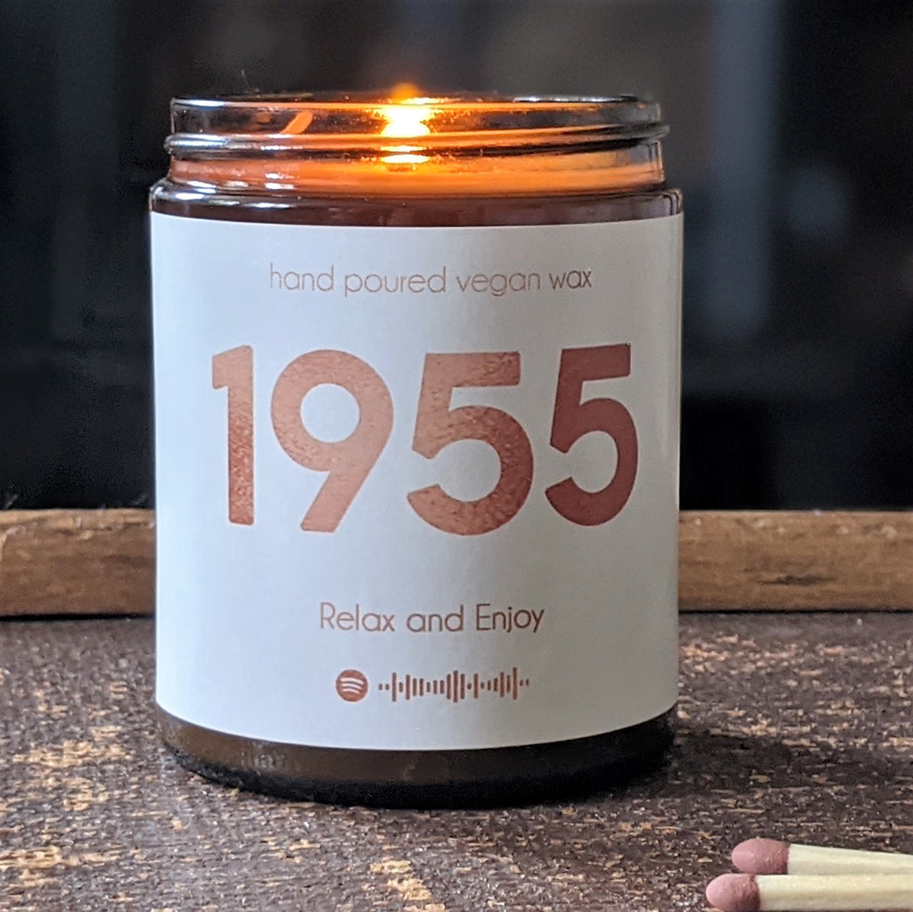 Personalised Special Year Spotify Vegan Candle MixPixie Limited