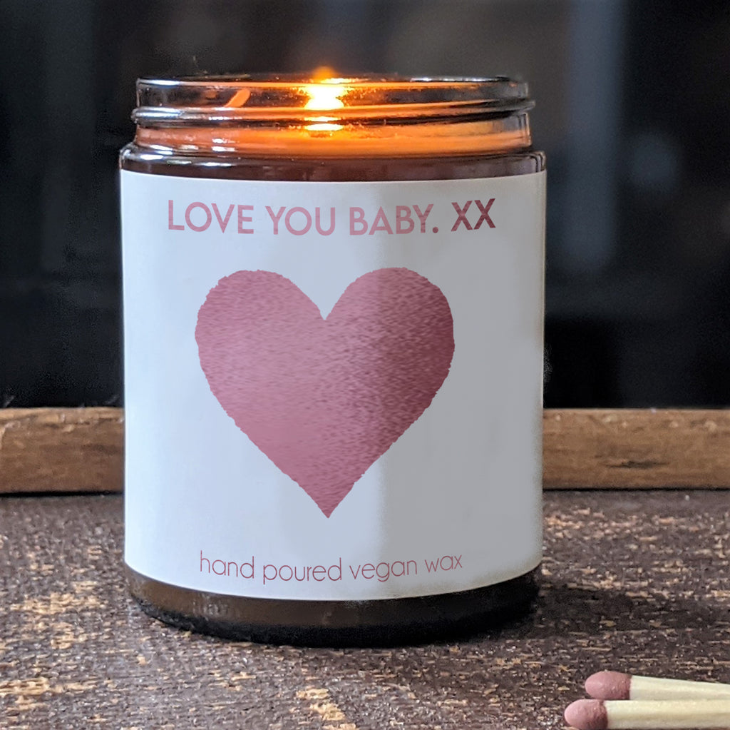 Personalised Valentines Candle With Music MixPixie Limited