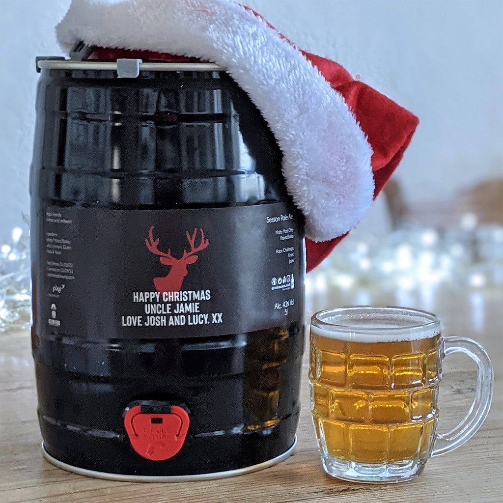 Personalised Christmas Craft Beer Keg MixPixie Limited