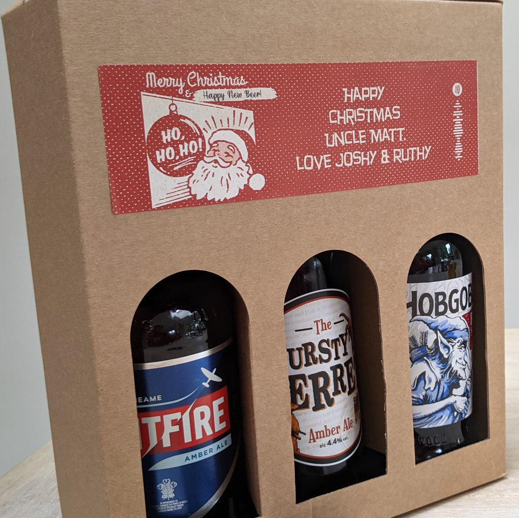 Personalised Christmas Beer Set And Playlist MixPixie Limited