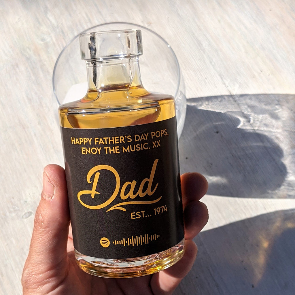 Personalised Father’s Day Spiced Rum With Music MixPixie Limited
