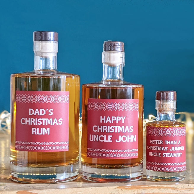 Personalised Christmas Spiced Rum With Music MixPixie Limited