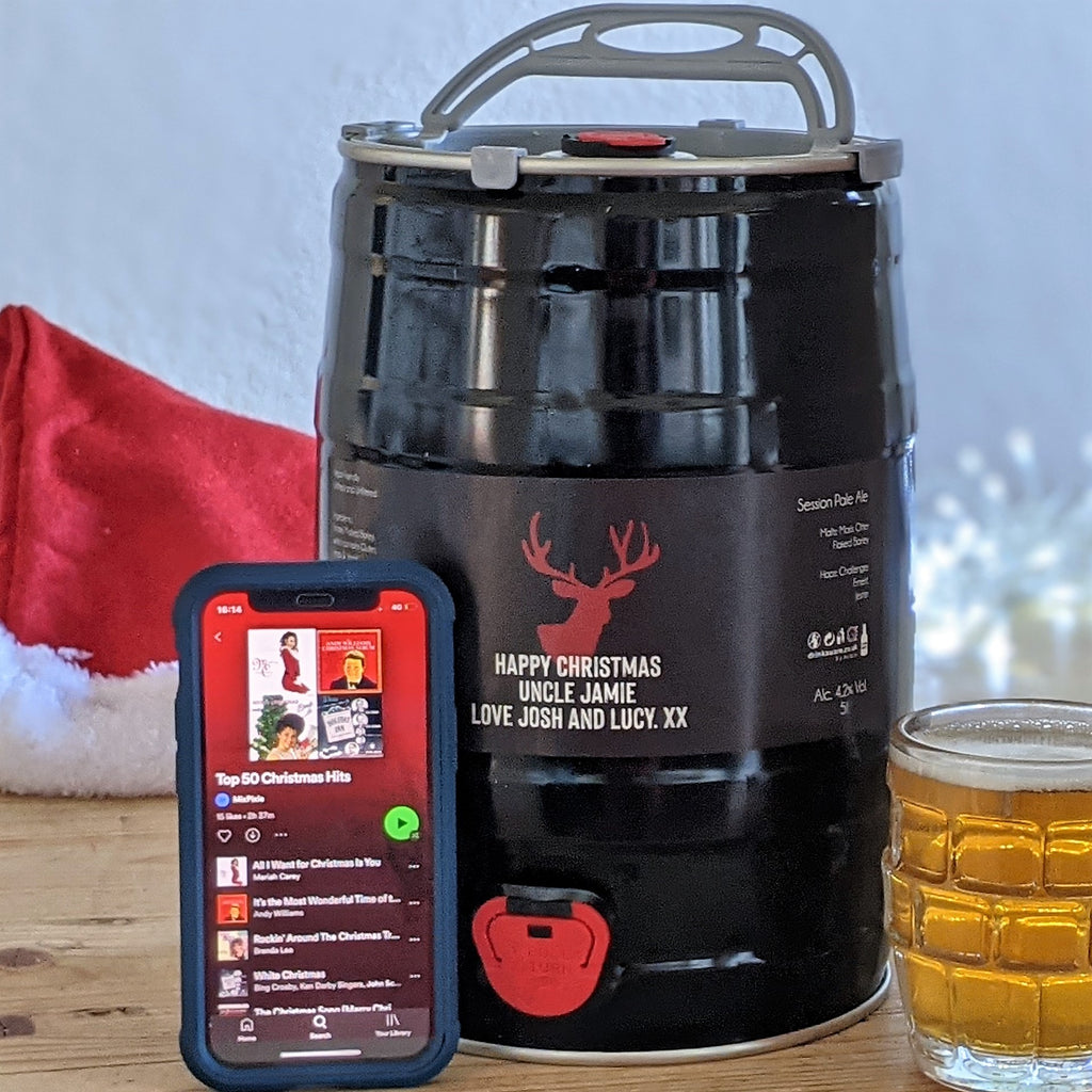 Personalised Christmas Craft Beer Keg MixPixie Limited