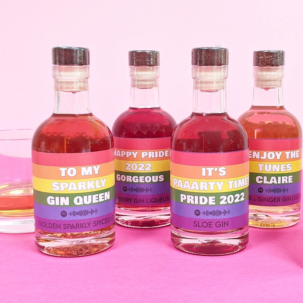 Personalised Pride Party Flavoured Gins With Music MixPixie Limited