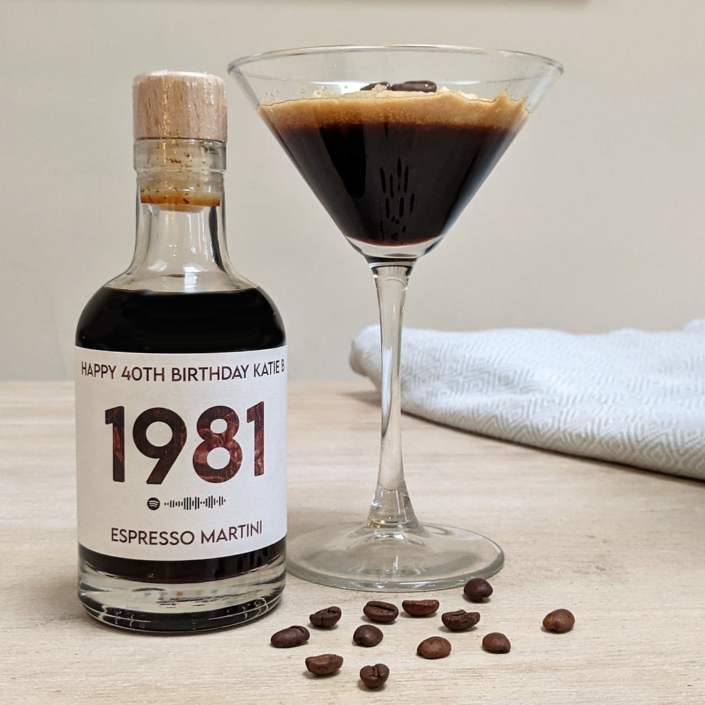 Personalised Special Year Espresso Martini With Music MixPixie Limited