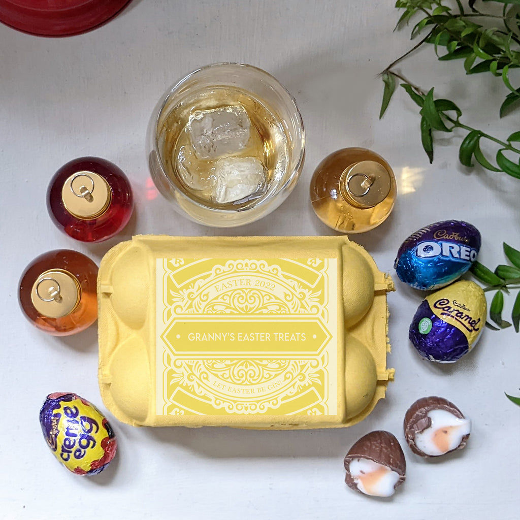 Personalised Gin And Chocolate Easter Egg Box MixPixie Limited