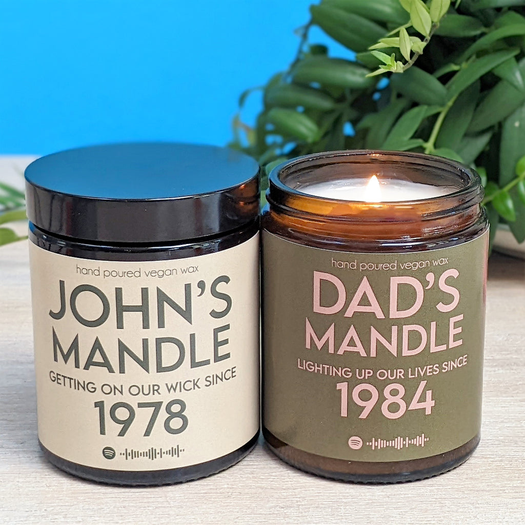 Personalised Funny Men’s Scented Vegan Candle MixPixie Limited